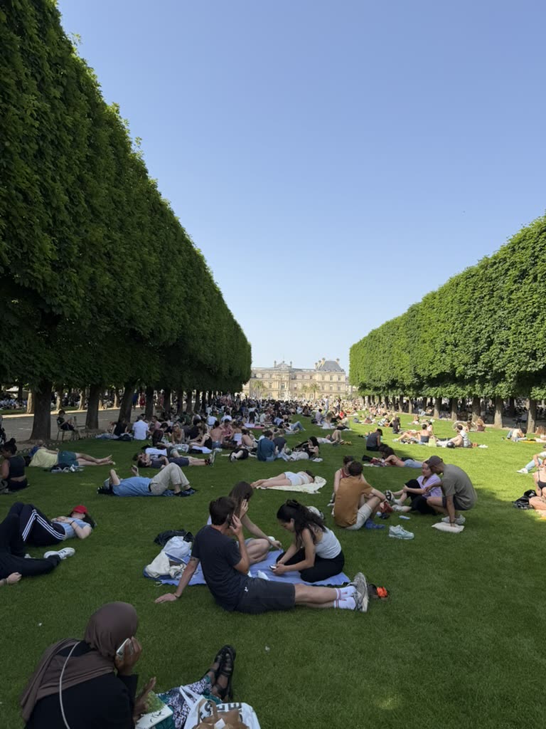 The lawns, on a warm afternoon